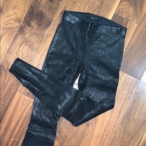 J Brand leather croc stamped leggings